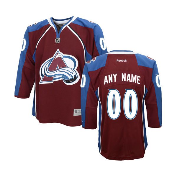 Youth Colorado Avalanche Reebok Maroon Home Premier Custom NHL Jersey->->Custom Jersey